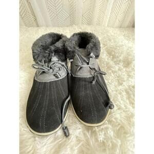 NWOB Sperry Elaina Women's Duck Bootie Suede Black Size 9M READ*